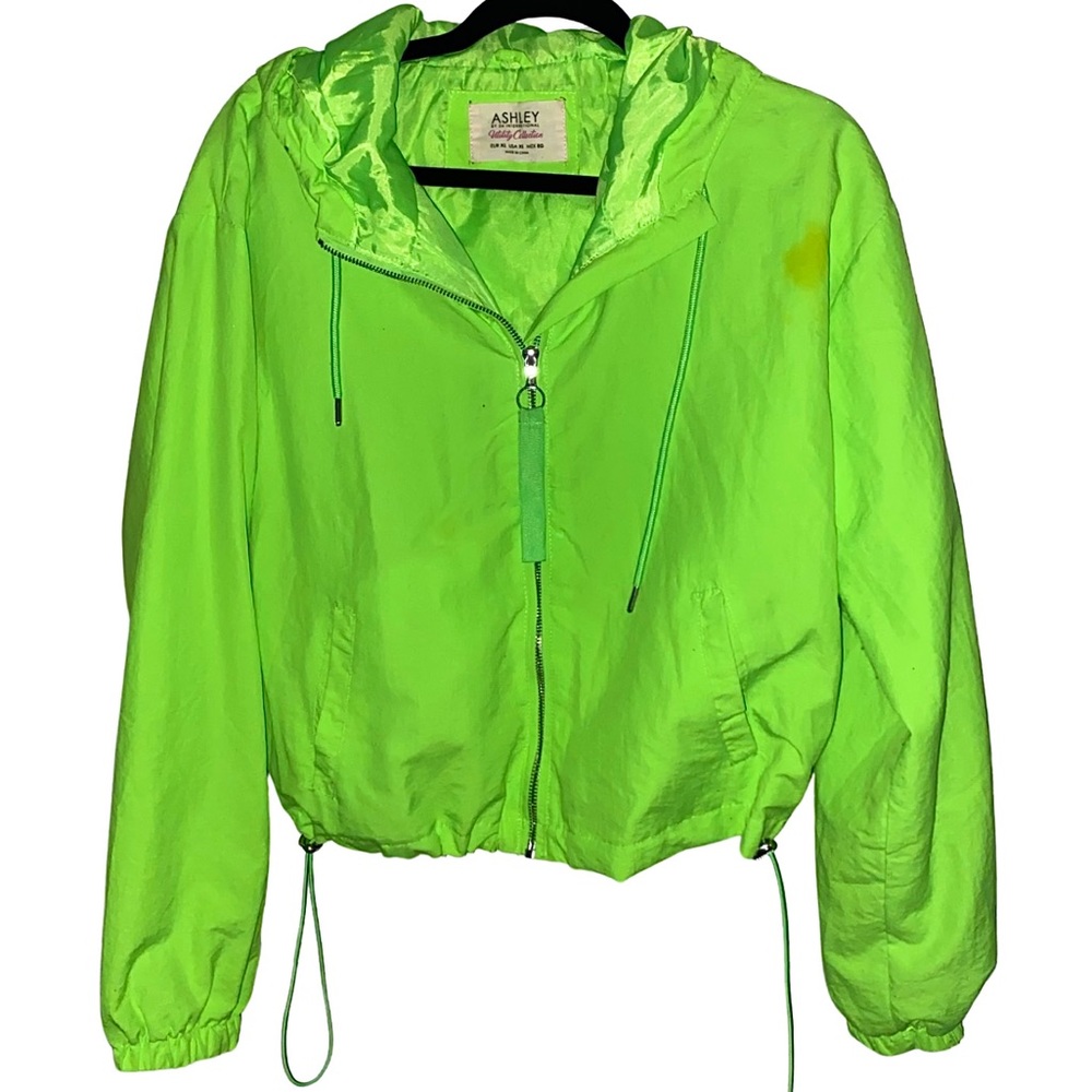 Neon green wind breaker